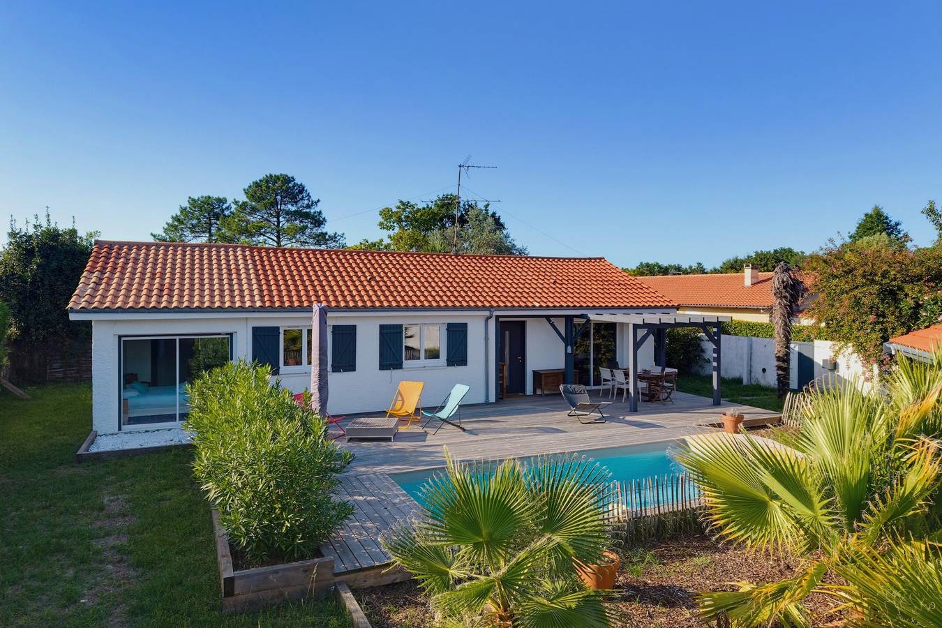 Mi Casa Blanca - piscine privée in La Teste-de-Buch, Région d'Arcachon