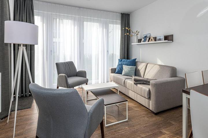 Ferienwohnung für 5 Personen, mit Kinderpool und Sauna sowie Terrasse in Bensersiel