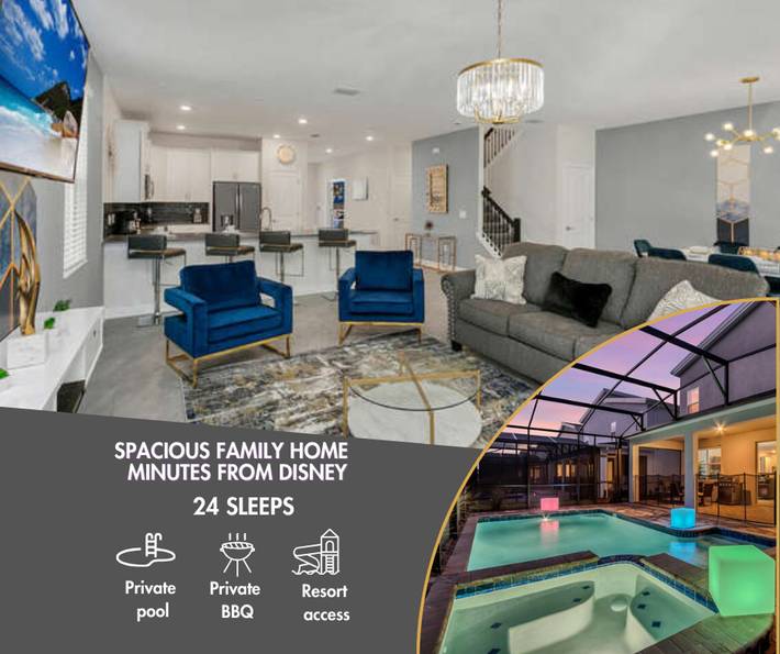 Vacation house for 24 people, with pool, with pets in Central Florida