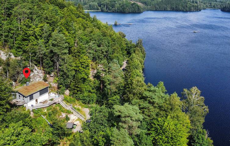 Ferienhaus für 7 Personen mit Seeblick in Varberg, Halland