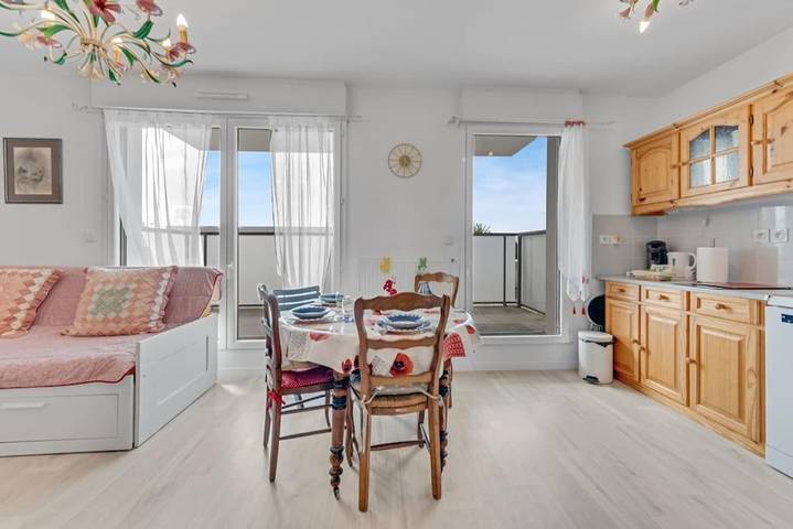 Gîte pour 4 personnes, avec vue et balcon, animaux acceptés dans Gare De Dives Cabourg