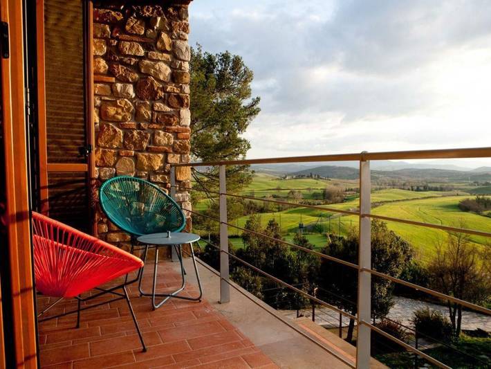 Agriturismo voor 4 personen, with Balkon and Terras as well as Tuin and Zwembad in Volterra
