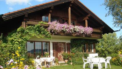 Ferienwohnung für 3 Personen, mit Balkon und Seeblick am Hopfensee