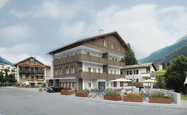 Hotel voor 4 personen, with Balkon and Terras as well as Tuin and Uitzicht in Savognin