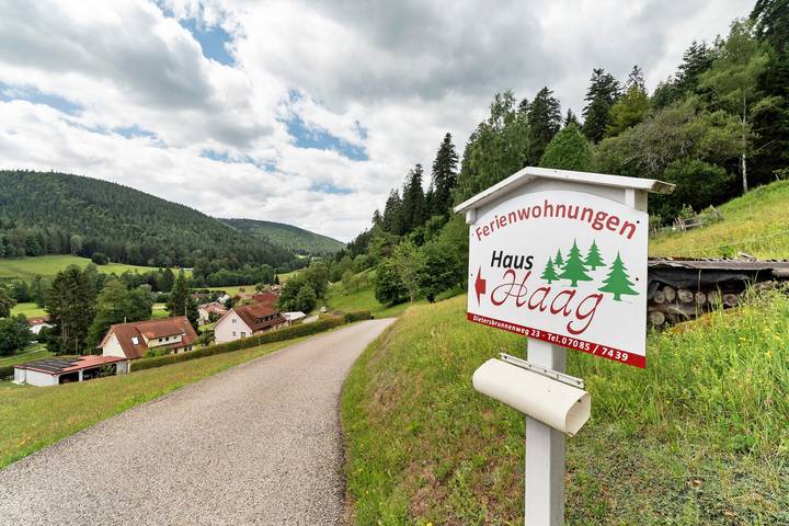 Ganze Wohnung, Ferienwohnung Enztalblick mit privater Terrasse, Gemeinschaftsgarten und Wi-Fi in Enzklösterle, Nordschwarzwald