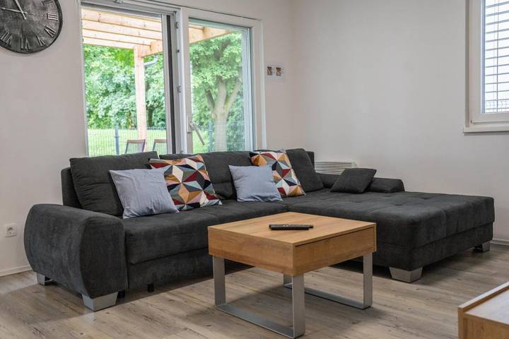 Ferienwohnung für 4 Personen, mit Garten und Ausblick