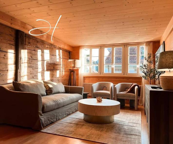 Ferienwohnung für 3 Personen, mit Terrasse und Garten sowie Seeblick in Oberhofen am Thunersee