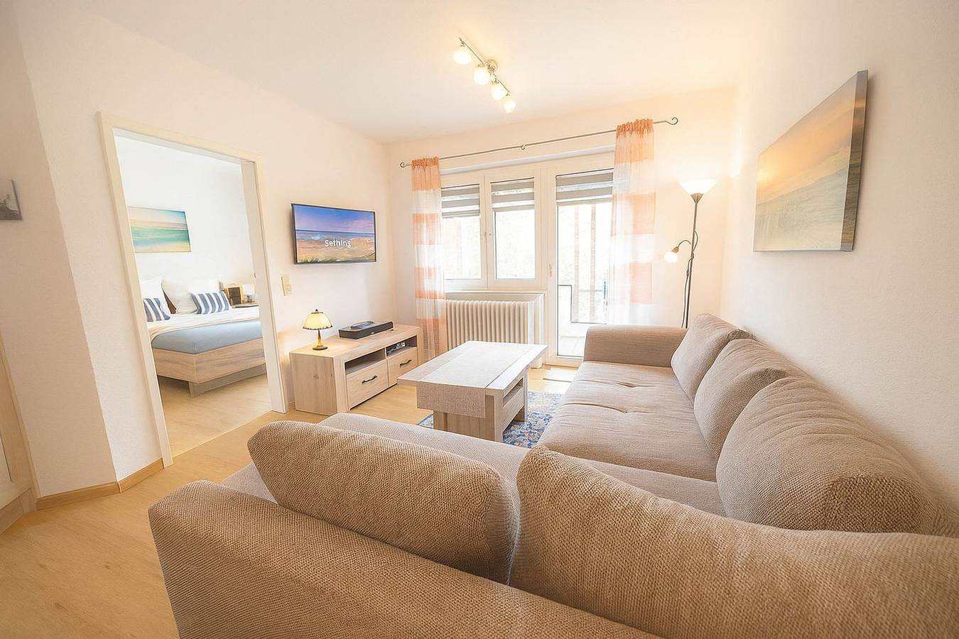 Ganze Wohnung, Modernes Ferienapartment Boje 9 mit Balkon und Strandnähe in Schillig in Schillig Strand, Wangerland