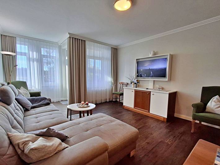 Ferienwohnung für 2 Personen, mit Terrasse und Sauna sowie Seeblick in Bansin