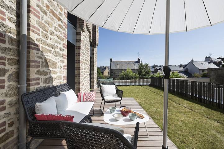 Ferienwohnung für 6 Personen, mit Terrasse und Garten