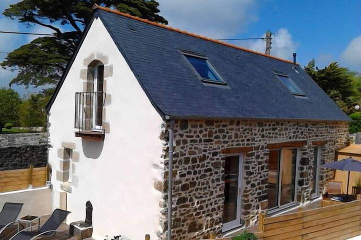 Location de vacances pour 4 personnes, avec Terrasse ainsi que Jardin et Sauna dans Plage de l'Aber