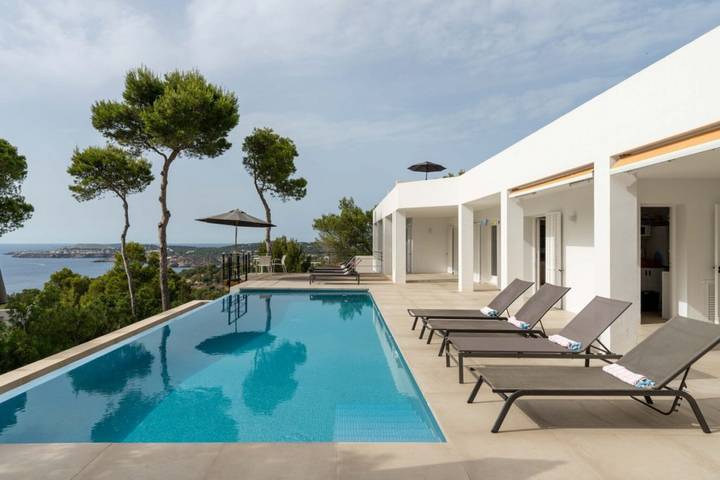 Villa „Molí“ mit Meerblick, WLAN und Klimaanlage in Cala Moli, Sant Josep de sa Talaia