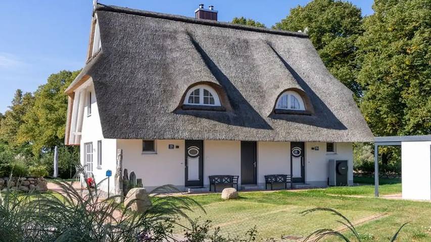 Ferienhaus für 7 Personen, mit Terrasse und Garten sowie Sauna am Salzhaff
