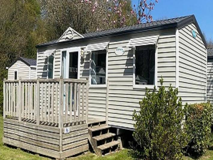 Flower Camping Le Rompval - Mobilheim 6 personen - Komfort Nicht überdachte Terrasse in Bois de Cise, Mers-les-Bains