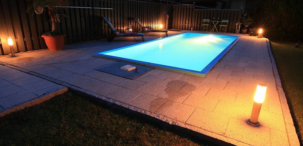 Ferienwohnung für 6 Personen, mit Balkon/Terrasse und Terrasse sowie Garten und Pool in Unterfranken