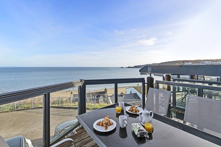 Holiday home for 6 people, with Balcony and View in Saundersfoot