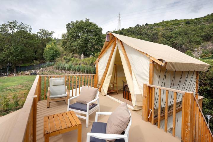 Camping for 4 people, with Balcony and Garden