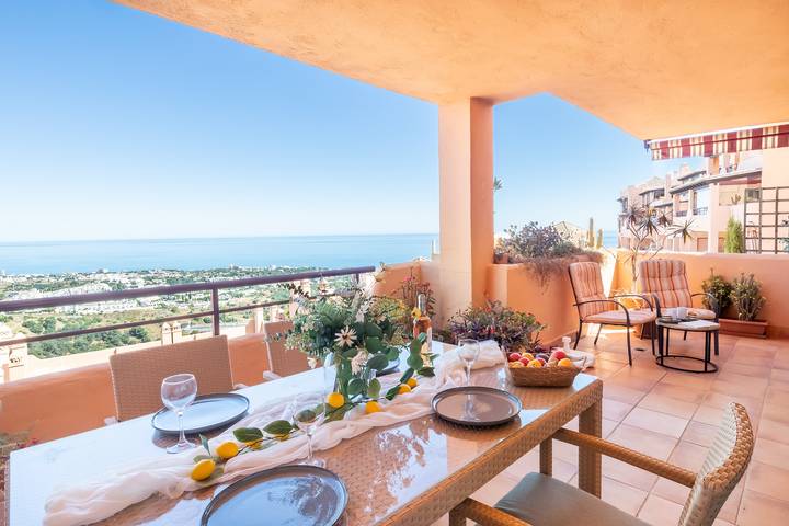 Holiday rental for 4 people, with pool and ocean view as well as terrace, with pets in Marbella