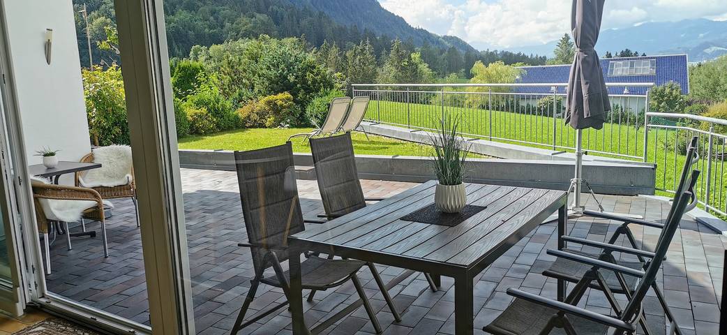 Appartamento intero, Appartamento 'Ferienwohnung Panoramablick' con vista sulle montagne, terrazza privata e Wi-Fi in Grünten, Rettenberg