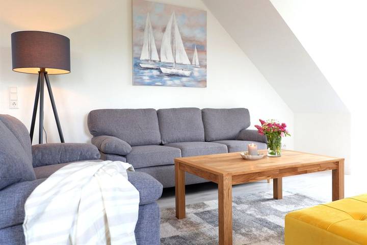 Ferienwohnung für 4 Personen, mit Terrasse und Garten sowie Ausblick in Hürup