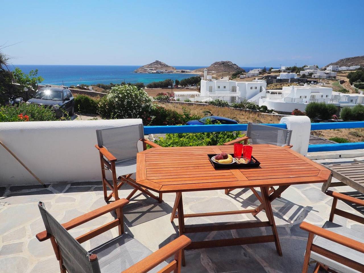 Habitación 'Triple 1' con vistas al mar, Wi-Fi y aire acondicionado in Kalafati, Mykonos