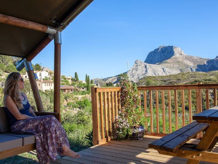 Glamping 'Tienda De Safari ' con Terraza Privada y Wi-Fi in Tárbena, Costa Blanca