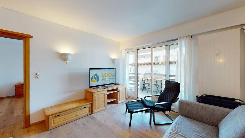 Ferienwohnung für 4 Personen, mit Ausblick und Balkon sowie Seeblick in St. Moritz