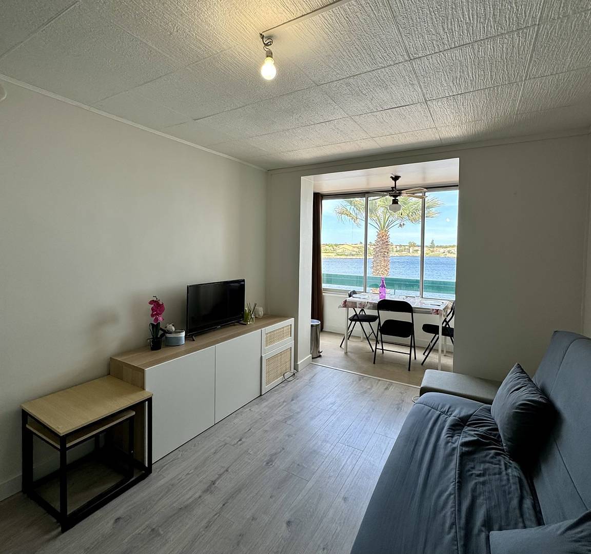 Ganze Ferienwohnung, Apartment equipped for 4 people overlooking the sea lake 4Msb69 in Le Barcarès, Côte d'Améthyste