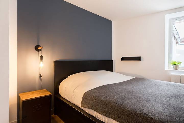 Ganze Wohnung, G2-Apartment-Apartment-Ensuite mit Dusche-Strassenblick in Straßburg, Region Straßburg