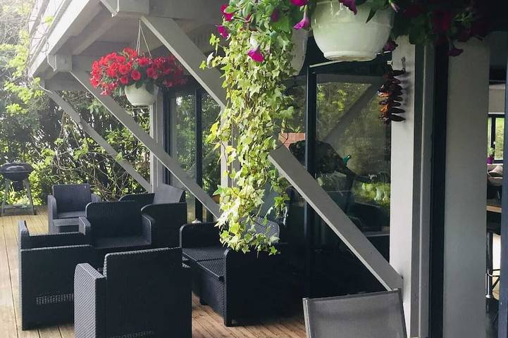 Maison de vacances pour 6 personnes, avec terrasse ainsi que jacuzzi et jardin à Urt