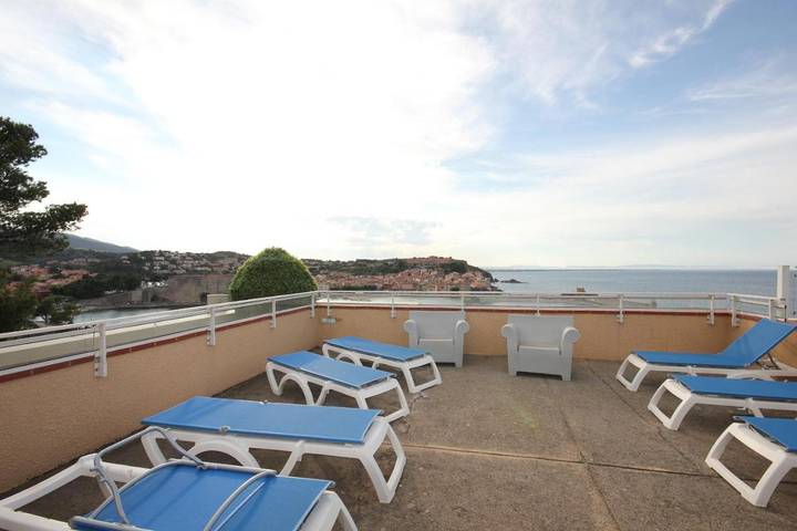 Gîte pour 2 personnes, avec terrasse ainsi que piscine et vue dans Plage De La Balette Collioure - 4
