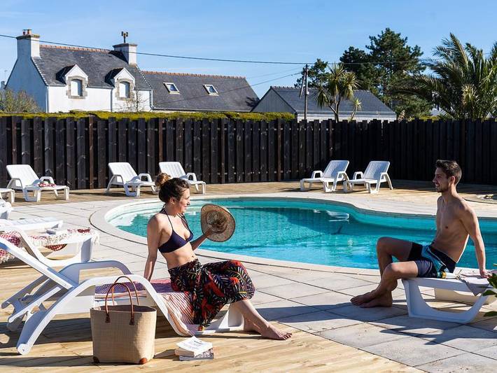Camping Slow Village Breizh Légendes - Mobilhome 4 personnes - Cottage Premium Vue Mer 2 chambres in Plounéour-Brignogan-Plages, Région de Brest