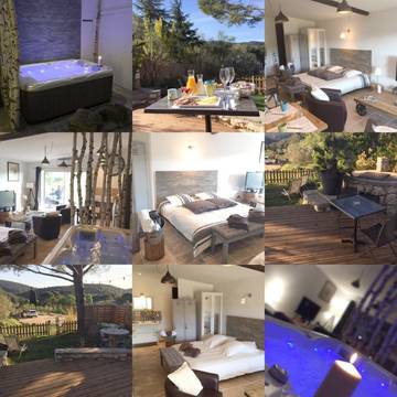Maison d’hôte pour 2 personnes, avec piscine ainsi que jacuzzi et jardin à Vauvenargues
