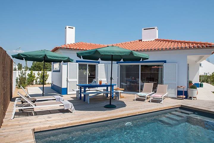 Casa de vacaciones para 8 personas, con terraza y jardín en Comporta