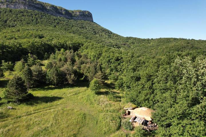 Tente pour 5 personnes, avec jardin et vue dans la Drôme - 3