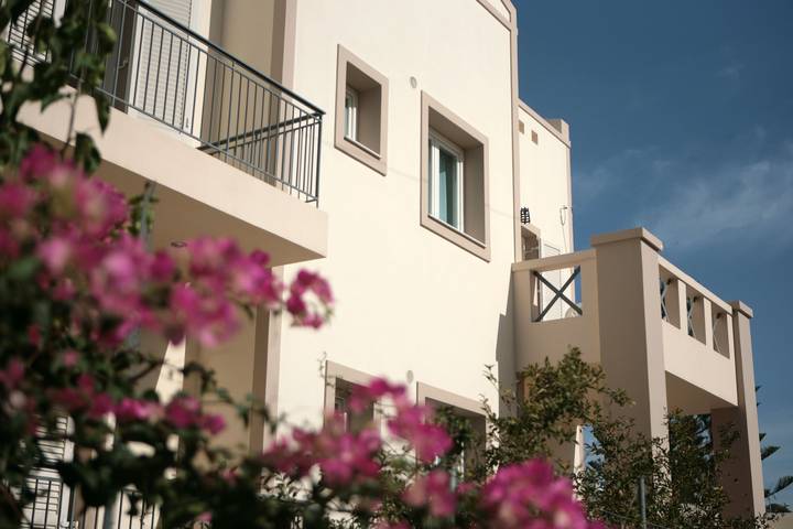 Gîte pour 4 personnes, avec jardin et balcon dans Myrtos