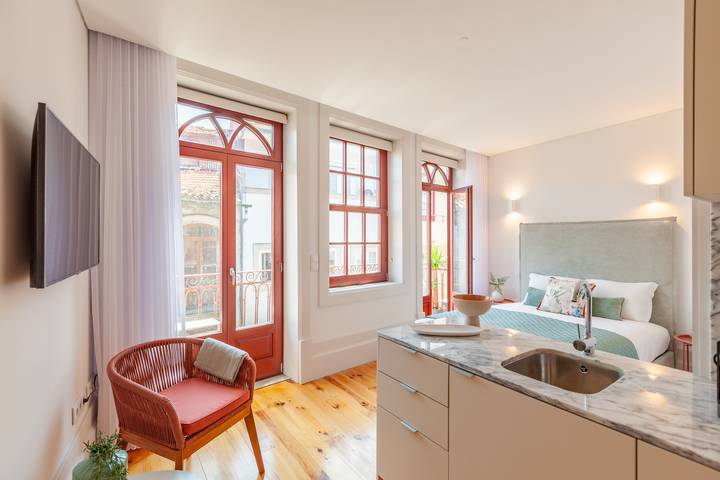 Apartamento estúdio para 2 pessoas, com Varanda e Terraço no Município de Porto