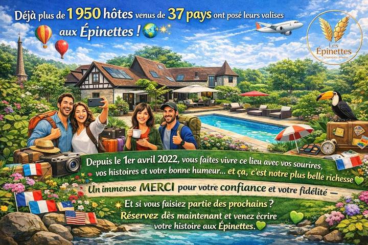 Chambre d’hôte pour 2 personnes, avec piscine ainsi que vue et jardin dans Oise - 2