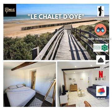 Gîte pour 3 personnes, avec terrasse à Oye-Plage