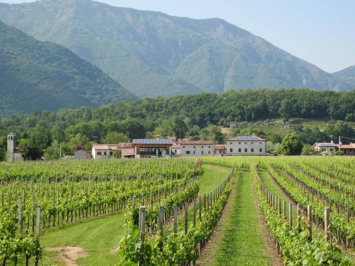 Location de vacances pour 3 personnes, avec jardin ainsi que terrasse et vue, animaux acceptés à Follina
