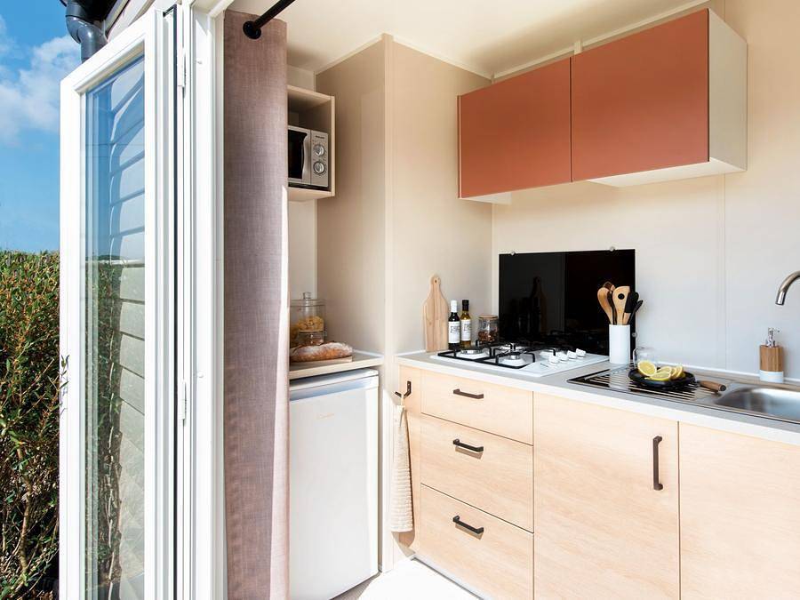 Camping L' Aiguille Creuse - Mobilheim 4 personen - Riviera Sunêlia Prestige 2 Zimmer in Les Loges, Le Havre und Umgebung