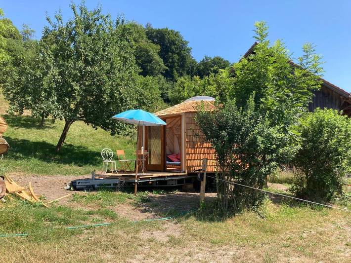 Tente pour 2 personnes, avec Terrasse ainsi que Jardin et Vue en Suisse