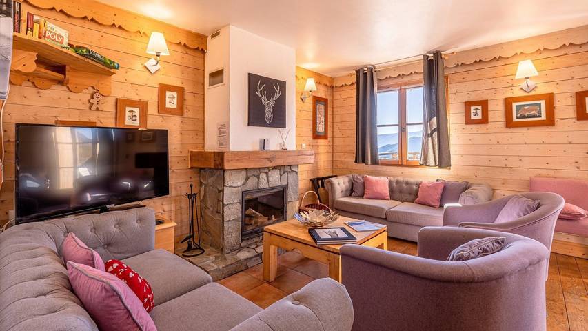 Chalet pour 12 personnes, avec balcon et sauna à Huez