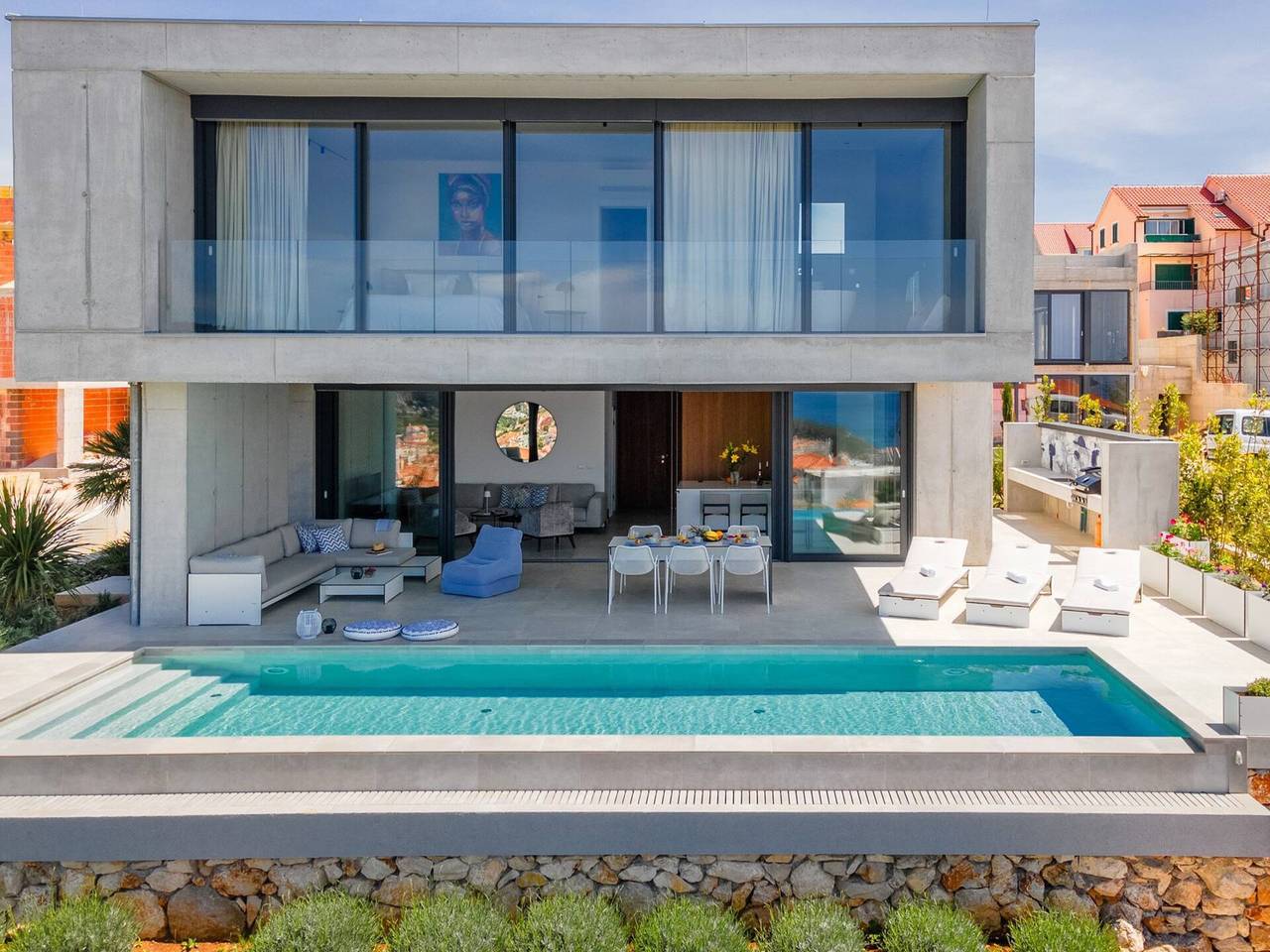 Villa Infinity Residence con piscina a sfioro, vista mare, cucina all'aperto e barbecue. in Lesina (Croazia), Isola di Lesina