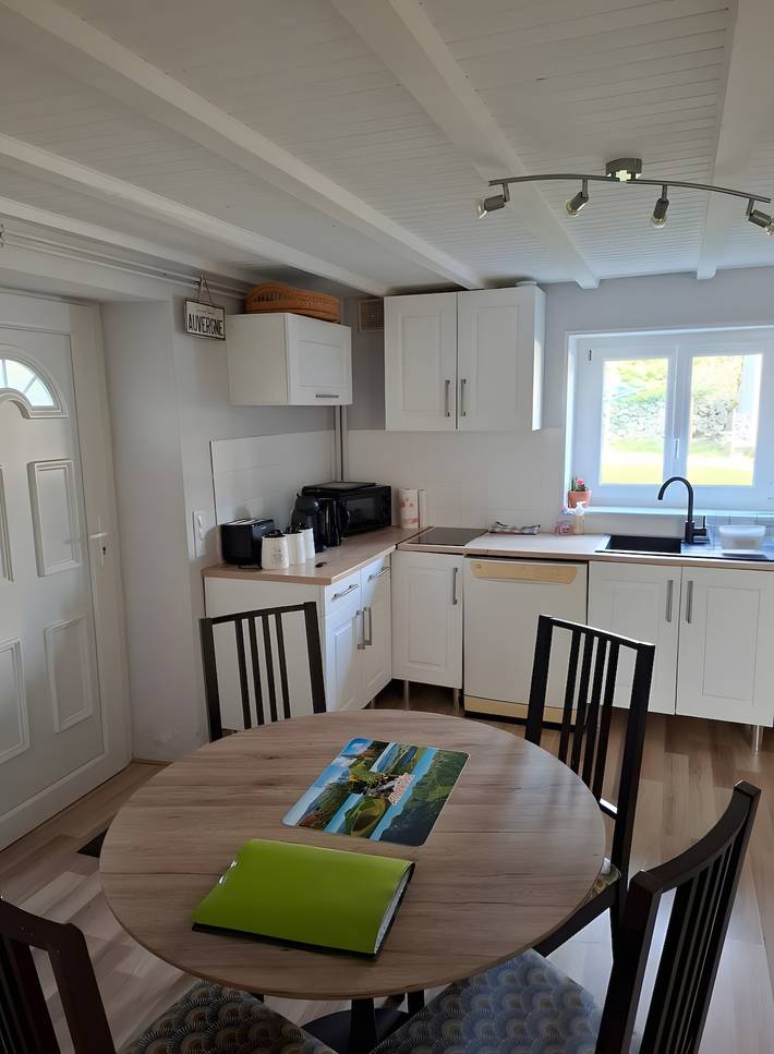 Le Puy d’Eraigne: peaceful, cool apartment with terrace and optional garage on request in Saint-Nectaire, Volcans d'Auvergne Regional Nature Park