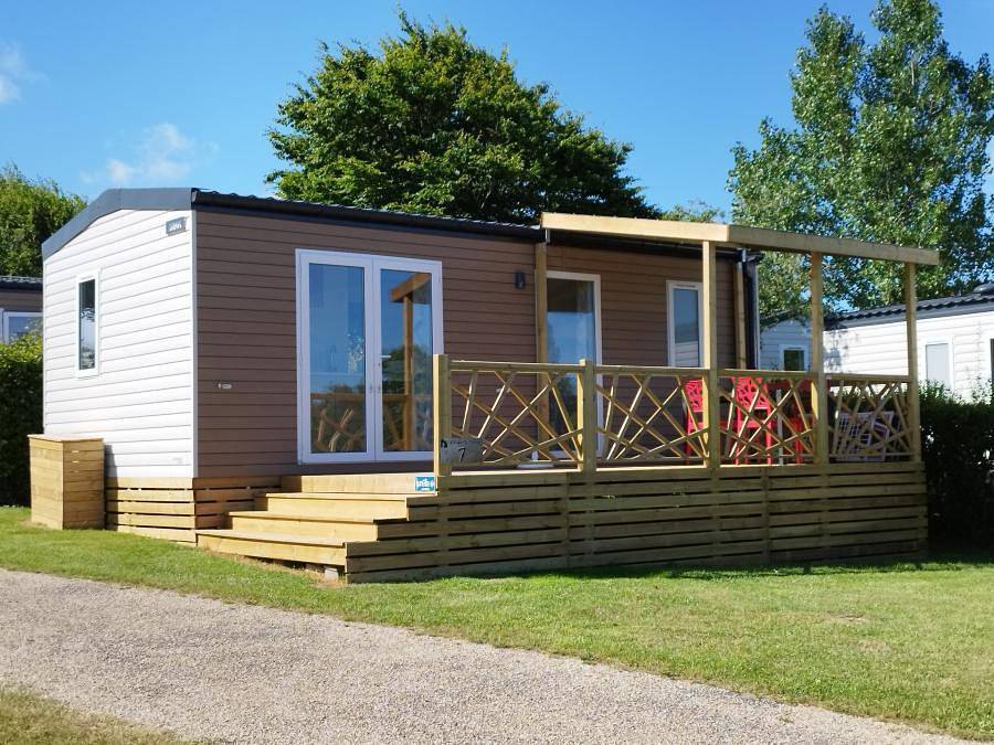 Camping L' Aiguille Creuse - Mobilheim 4 personen - Riviera Sunêlia Prestige 2 Zimmer in Les Loges, Le Havre und Umgebung
