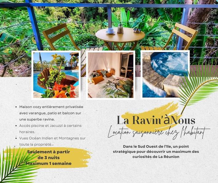 Gîte pour 2 personnes, avec piscine ainsi que terrasse et jacuzzi