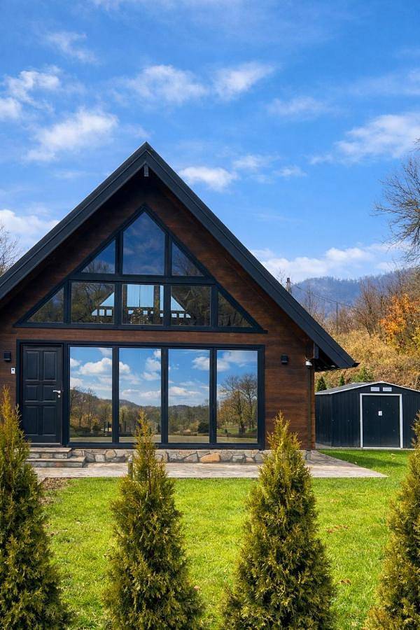 Domek letniskowy dla 4 osób, z Balkon i Taras oraz Ogród i Widok w Serbia