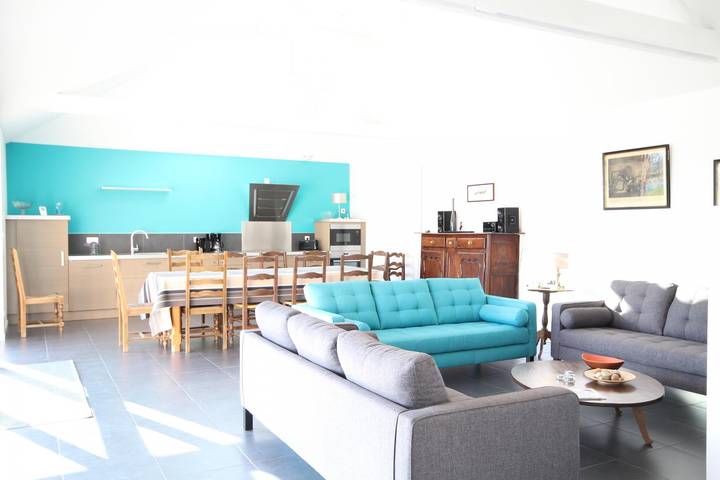 Gîte pour 12 personnes, avec Terrasse et Jardin à La Mailleraye-sur-Seine