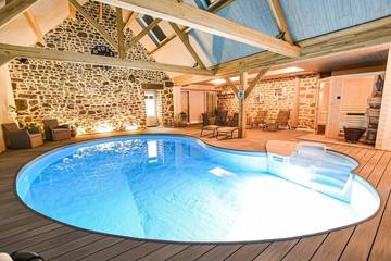 Maison d’hôte pour 2 personnes, avec jardin et sauna ainsi que piscine et jacuzzi à Magny-le-Désert